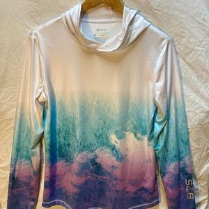 Silver Bait Long Sleeve SPF Hooded Fishing Shirt w/Hood & Thumbholes